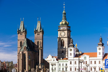 Naklejka premium Duży plac, Hradec Kralove, Republika Czeska