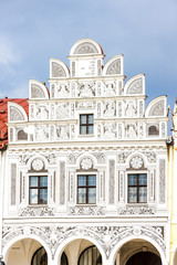 Fototapeta premium renaissance house in Telc, Czech Republic