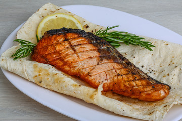 Grilled salmon