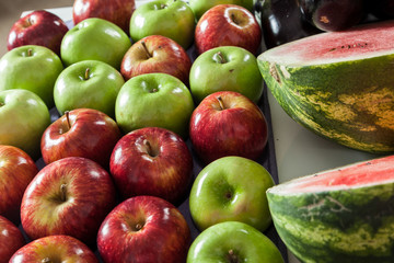 Apples and watermelon