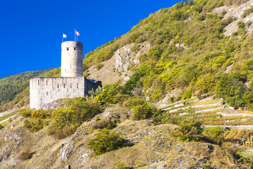 Fototapeta na wymiar Batiaz Castle, Martigny, canton Valais, Switzerland