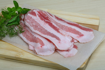 Raw bacon
