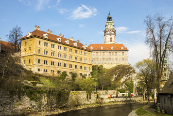 view of Cesky Krumlov in spring. Czech republic