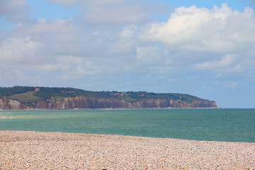 Cliffs and beach in Dieppe