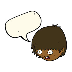 cartoon stressed face with speech bubble