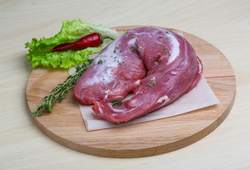 Raw pork tenderloin