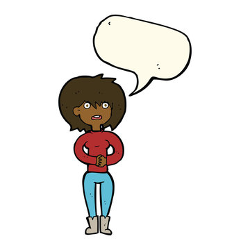 recommend clip art: cartoon worried woman with speech bubble