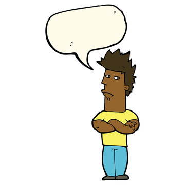 recommend clip art: cartoon man sulking with speech bubble
