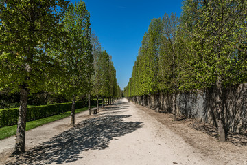 Chateau de Rambouillet - castle in town of Rambouillet. Park.