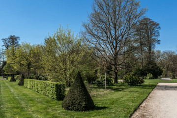 Chateau de Rambouillet - castle in town of Rambouillet. Park.