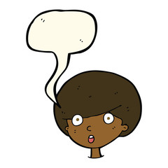 cartoon surprised boy with speech bubble