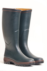 green rubber boots