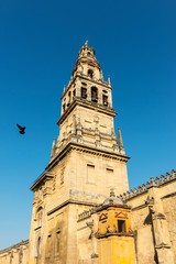 Bell tower of the Great Mosque Cathedral in Cordoba, Spain