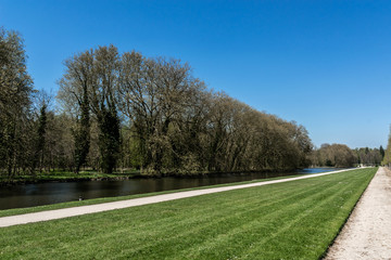 Chateau de Rambouillet - castle in town of Rambouillet. Park.