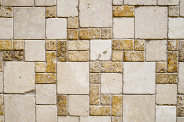 Decorative relief cladding slabs imitating stones closeup