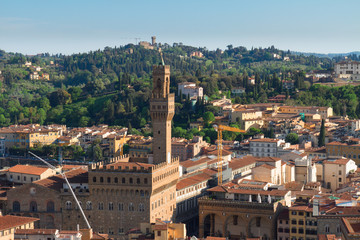 Fototapeta na wymiar Florence cityscape with palazzo Vecchio