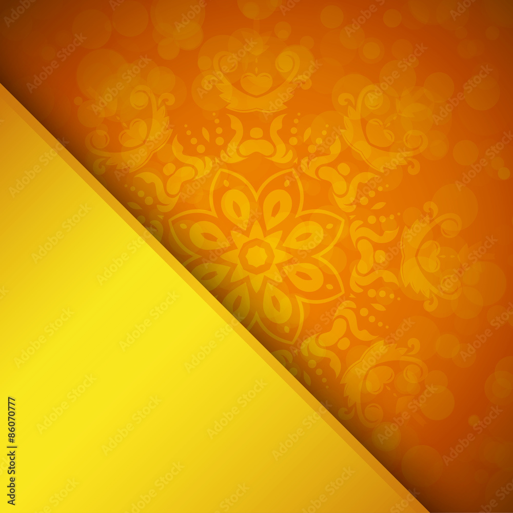 Canvas Prints orange background with ornament