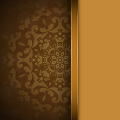 Brown background with ornament