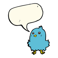cartoon bird with speech bubble