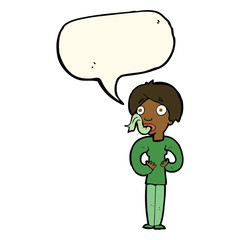 cartoon woman sticking out tongue with speech bubble