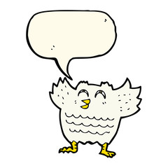 cartoon black bird with speech bubble