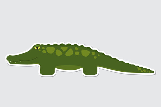 Cartoon crocodile sticker