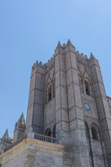 Fototapeta na wymiar Avila cathedral tower