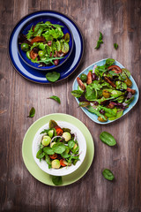 Mixed low calorie salads