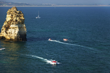 Ponta de Piedade in Lagos, Algarve coast in Portugal