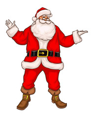 Santa claus in christmas suit. Eps8 vector illustration.