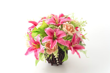 bouquet flowers isolated on white background