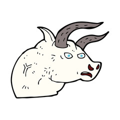 cartoon angry bull head