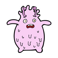 cartoon funny slime monster