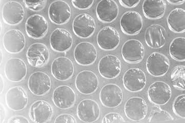 Plastic gray bubble wrap
