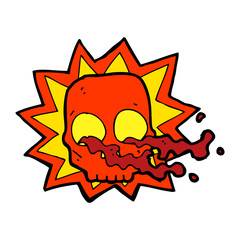 cartoon halloween skull symbol