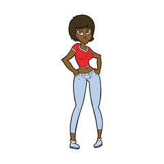 cartoon pretty woman