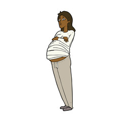 cartoon pregnant woman