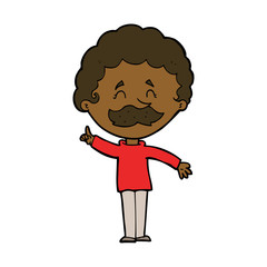 cartoon man with idea