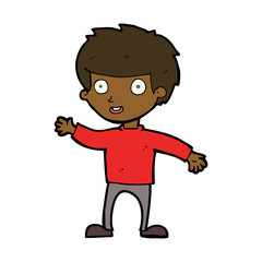 cartoon happy boy
