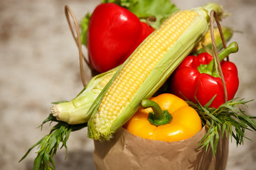 fresh vegetables organic healthy food
corn pepper
