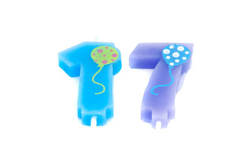 candles for cake. seventeen years old