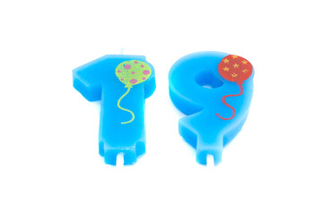 candles for cake. nineteen years old