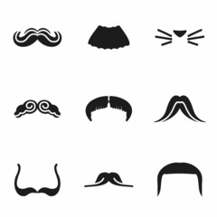 Vector Mustaches icon set - 86081399