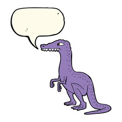 cartoon dinosaur with speech bubble