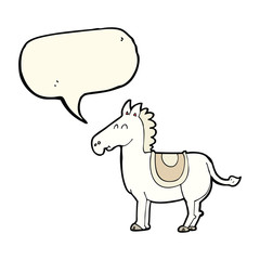 cartoon donkey with speech bubble