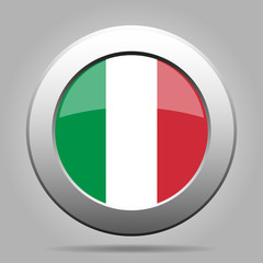 metal button with flag of Italy