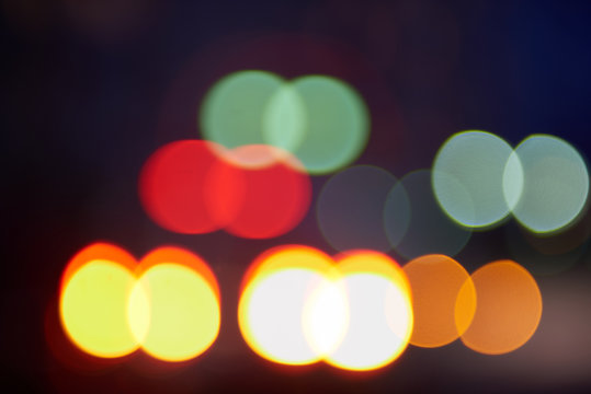 blured treffic street lights