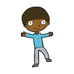 cartoon happy boy