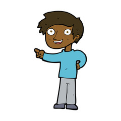 cartoon man pointing