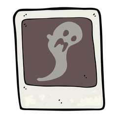 cartoon ghost in the photograph